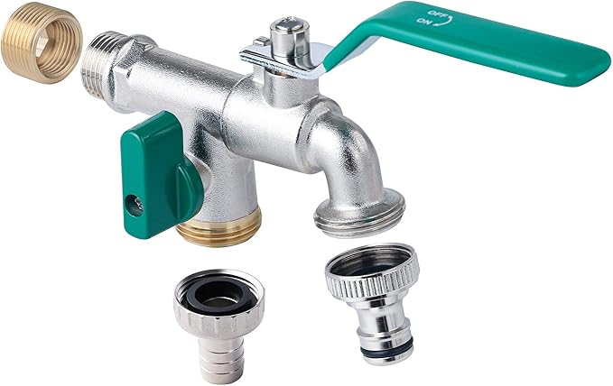 Tech Traders Premium Universal Double Brass tap with Two ...