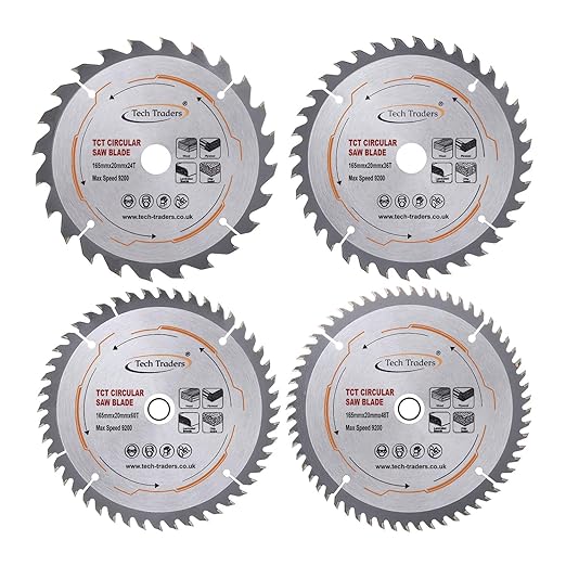 Tech Traders TCT165MX-DSK Circular Wood Saw Blades 165mm ...