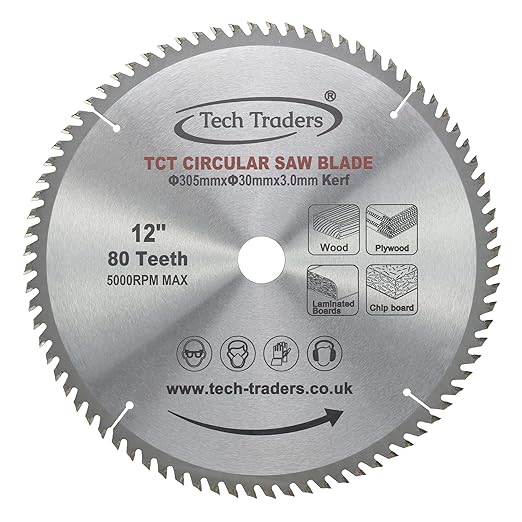 Tech Traders TCT Circular Wood Saw Blade 305mm x 30mm Bor...